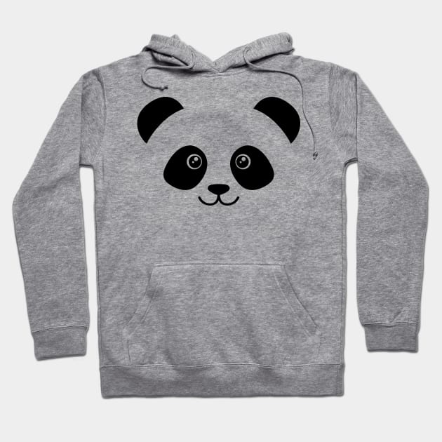 Cute Panda Face Hoodie by monolusi